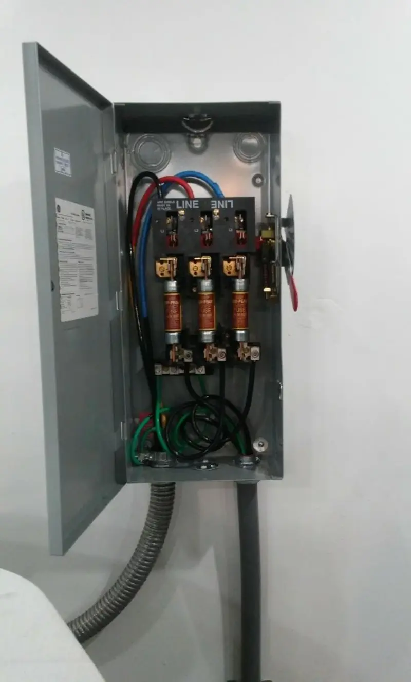 Three-phase disconnect switch installed for Electrical Wiring & Rewiring in Skowhegan